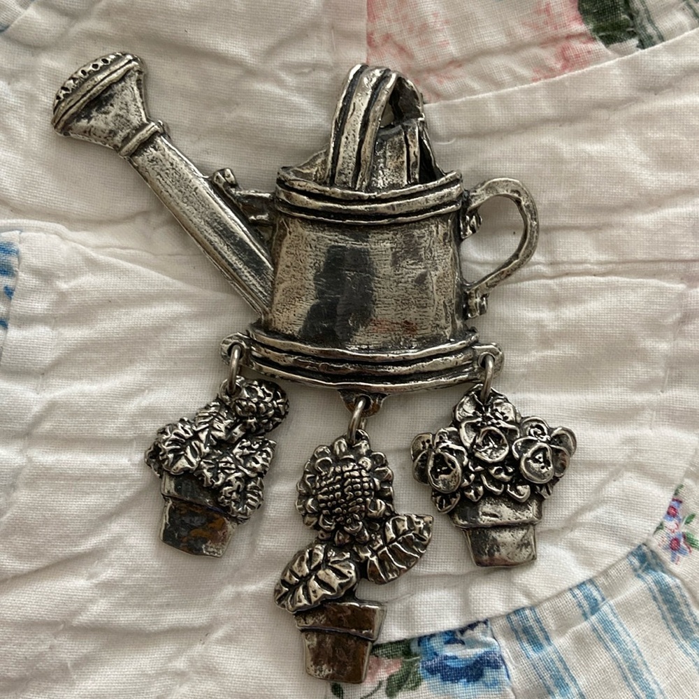 Sheridan Vintage Pewter Pin Watering Can